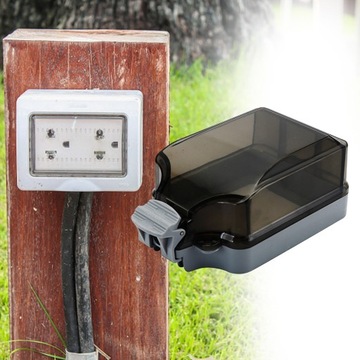 Osłona osłony przełącznika skrzynki elektrycznej 86 Typ Ścienna, przezroczysta, czarna