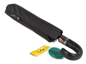 ЗОНТ ДОЖДЕВОЙ ЭЛЕГАНТНЫЙ СТИЛЬНЫЙ АВТОМАТИЧЕСКИЙ ЗОНТ. КОЖАНАЯ РУЧКА