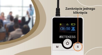 Retekess TT116 System Przewodnika, System Interpretacji Językowej, 200m