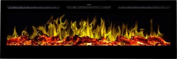 KOMINEK ELEKTRYCZNY LED ŚCIENNY DO ZABUDOWY AFLAMO MAJESTIC 50 128 CM 1500W