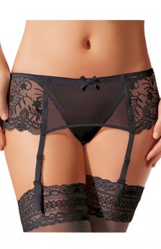 032 Ewana Роскошный пояс для чулок Черный M