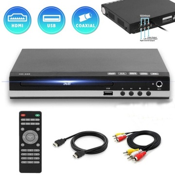 ODTWARZACZ DVD Z KARAOKE Full HD USB CD AUDIO MP3