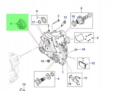 NOVÁ ORIGINÁLNÍ ULOŽENÍ SILENTBLOK REDUKTOR JAGUAR XE XF F-PACE T2H5045