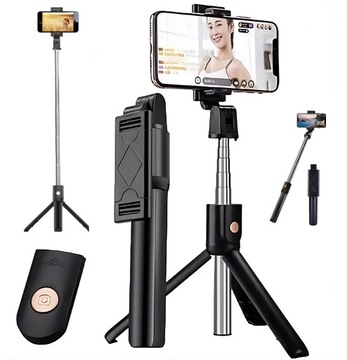Kijek Do SELFIE z Pilotem Bluetooth Statyw TRIPOD Kij ze Statywem Bluetooth