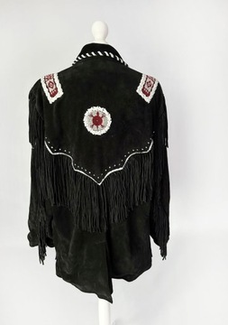 Замшевая куртка в стиле вестерн с бахромой в винтажном ковбойском индийском стиле
