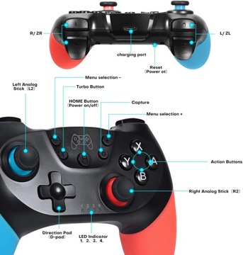 БЕСПРОВОДНАЯ ПАНЕЛЬ ДЛЯ NINTENDO SWITCH n-SL USB C