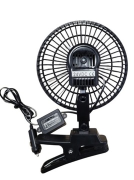 БОЛЬШОЙ АВТОМОБИЛЬНЫЙ ВЕНТИЛЯТОР ПОВОРОТНЫЙ РЕГУЛИРУЕМЫЙ ЗАЖИМ 12 В / 24 В