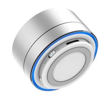 Mini głośnik Bluetooth o szczotkowanej metalowej konstrukcji i różowym odruchu