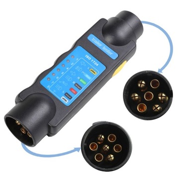 ТЕСТЕР РОЗЕТОК ПРИЦЕПА, КРЮК, 7-КОНТАКТНЫЙ СЧЕТЧИК