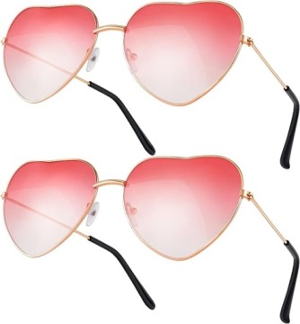 2X OKULARY NA IMPREZĘ FOTOBUDKĘ W KSZTAŁCIE SERCA