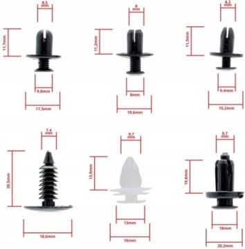Обивка клипы набор автомобиль крепежные штифты 100 шт.