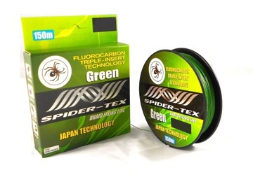 Plecionka SPIDER TEX 150 m. Zielona 0,30 mm.