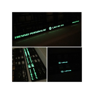 РАМКА НОМЕРНОГО ЗНАКА, СВЕТЯЩАЯСЯ В ТЕМНОТЕ