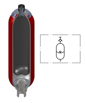 Akumulator hydrauliczny pęcherzowy 1L 3/4