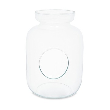 Szkalny słoik do ogrodu w szkle ŚREDNI z otworem