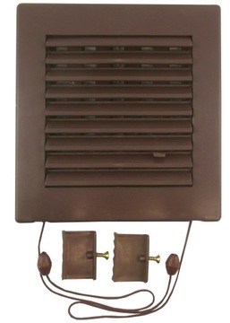 KRATKA WENTYLACYJNA 14X14KOMIN SKOŚNA BRĄZ ŻALUZJA