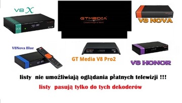 gtmedia v8 - v8x i mars lista kanałów 03-05-24