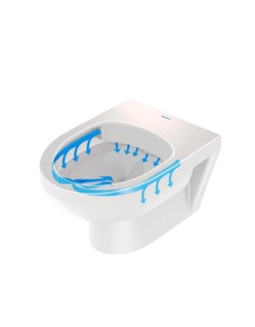 БЕЛЫЙ ПОДВЕСНОЙ УНИТАЗ БЕЗОБОДКИ DURAVIT NO.1 COMPACT