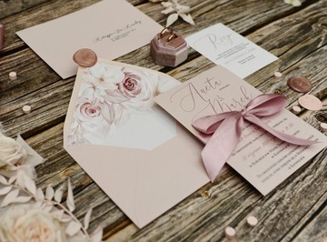 Приглашения на свадьбу Свадьба с открыткой с наклейкой