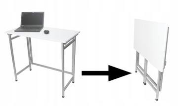 СКЛАДНОЙ КОМПЬЮТЕРНЫЙ СТОЛ ДЛЯ НОУТБУКА, БЕЛЫЙ СТОЛ-ЛОФТ