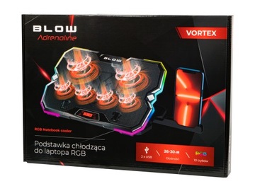 CICHA PODSTAWKA CHŁODZĄCA POD LAPTOPA LED RGB USB