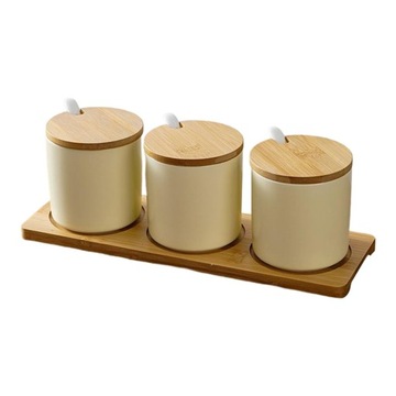 Ceramiczne słoiczki na przyprawy Porcelanowa cukiernica biała