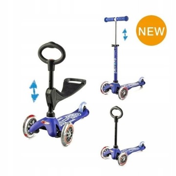 МИНИ МИКРО 3 В 1 СКУТЕР ДЕЛЮКС СИНИЙ