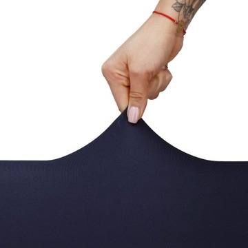 УНИВЕРСАЛЬНЫЙ БАРХАТНЫЙ ПОКРЫТИЕ НА СТУЛ ИЗ СПАНДЕКСА – ТЕМНО-СИНИЙ ЭЛАСТИЧНЫЙ ВЕЛЮР