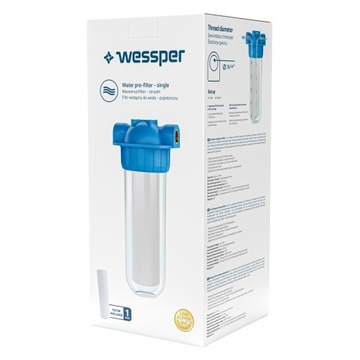 Wessper Set Одинарный фильтр предварительной очистки 3/4
