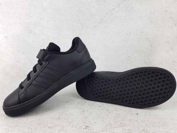 ADIDAS GRAND COURT 2.0 FZ6161 BUTY TRAMPKI TENISÓWKI CZARNE NA GUMKI RZEP