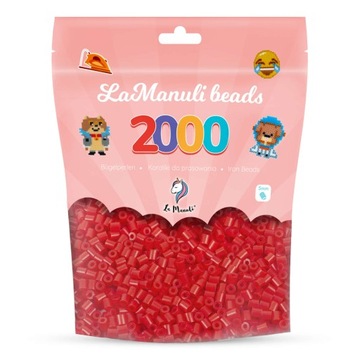 Koraliki do prasowania 2000 CZERWONE Korale La Manuli 5mm Zestaw Zapasowy
