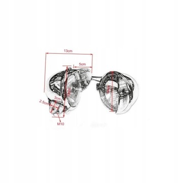 ГАЛОГЕННЫЕ ПОИСКИ С ВИЗОРОМ 2 ШТ. ХРОМ СВЕТОВОЙ ПАНЕЛИ ДЛЯ МОТОЦИКЛА