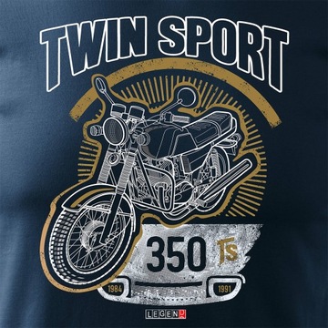 Koszulka z motocyklem na motor Jawa 350 TR legend PRL Jawą