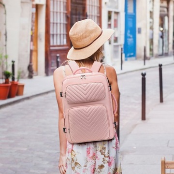 Повседневный модный дорожный рюкзак для бизнес-школы, розовый, 17,3 дюйма, HDeye
