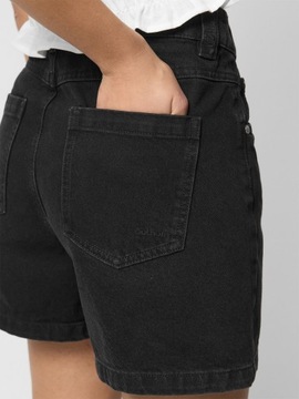Spodenki jeansowe comfort damskie - czarne OUTHORN