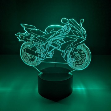 3D светодиодный ночник MOTOR NINJA МОТОЦИКЛ + ПУЛЬТ ДУ