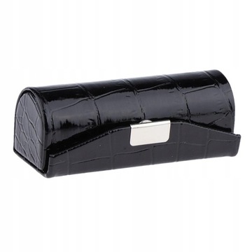 Czarny ozdobny pojemnik na szminki z lusterkiem