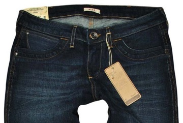 WRANGLER spodnie LOW navy straight MAE _ W25 L32
