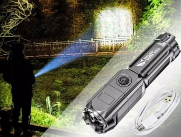 USB ТАКТИЧЕСКИЙ СВЕТОДИОДНЫЙ ФОНАРЬ CREE ZOOM МОЩНЫЙ ДИОД