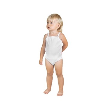 BODY NIEMOWLĘCE DZIECIĘCE BIAŁE NA CIENKICH WĄSKICH RAMIĄCZKACH 92 bawełna