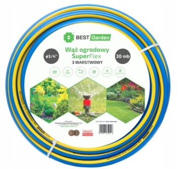 WĄŻ OGRODOWY 3/4 30m SUPER FLEX BEST GARDEN