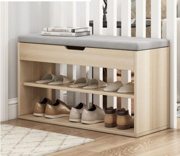 ШКАФ ДЛЯ ОБУВИ ДУБ КНИЖНЫЙ ШКАФ С СИДЕНЬЕМ ПОЛКА ДЛЯ ОБУВИ