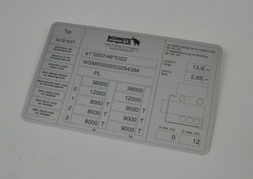 Tabliczka znamionowa replika odtworzenie KAMPER PRZYCZEPA KEMPINGOWA