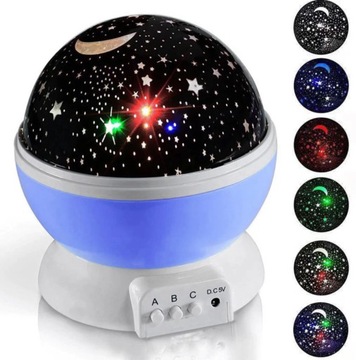 ЗВЕЗДНЫЙ СВЕТОДИОДНЫЙ ПРОЕКТОР ВРАЩАЮЩИХСЯ ЗВЕЗД + НОЧНАЯ ЛАМПА
