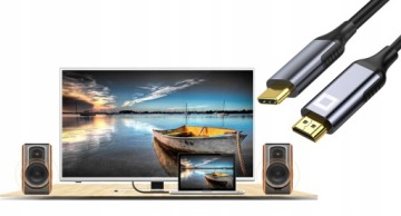 КАБЕЛЬ-АДАПТЕР USB-C HDMI-концентратор USB TYP C НА HDMI MHL 4K 60 Гц 2 м