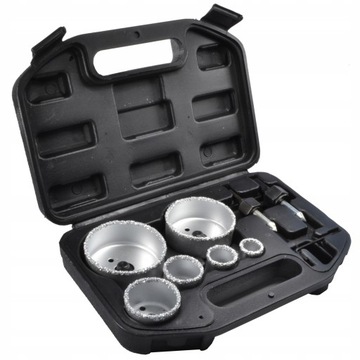 НАБОР ВОЛЬФРАМОВЫХ КОРОНОЧНЫХ ПИЛОВ ДЛЯ СТЕКЛЯРНОЙ ПЛИТКИ, 8 ЭЛЕМЕНТОВ