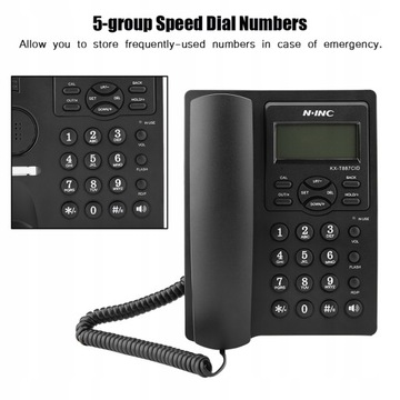 KX-T887 ПРОВОДНОЙ ТЕЛЕФОН, ЛАНДШАФТНЫЙ, ЧЕРНЫЙ