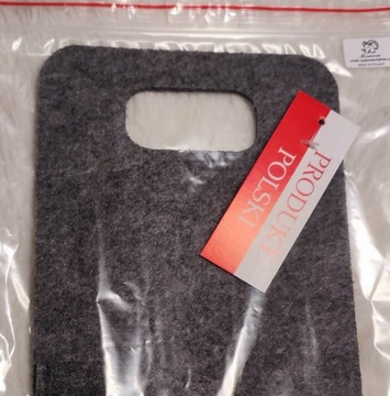 Карман для зарядки телефона, серый, фетр.