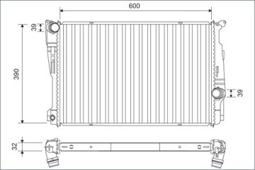 CHLADIČ VODY 701162 VALEO BMW X3 X4 F25 F26