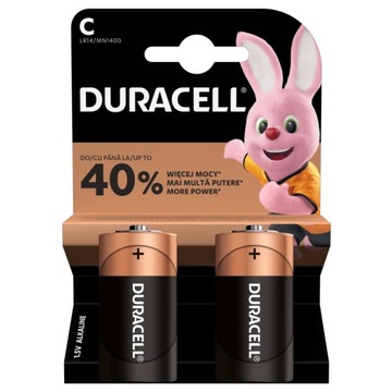 Duracell Alkaliczne Baterie C / LR14 - 2 szt.